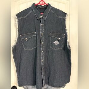 Harley-Davidson Dark Denim Jean Vest 3XL